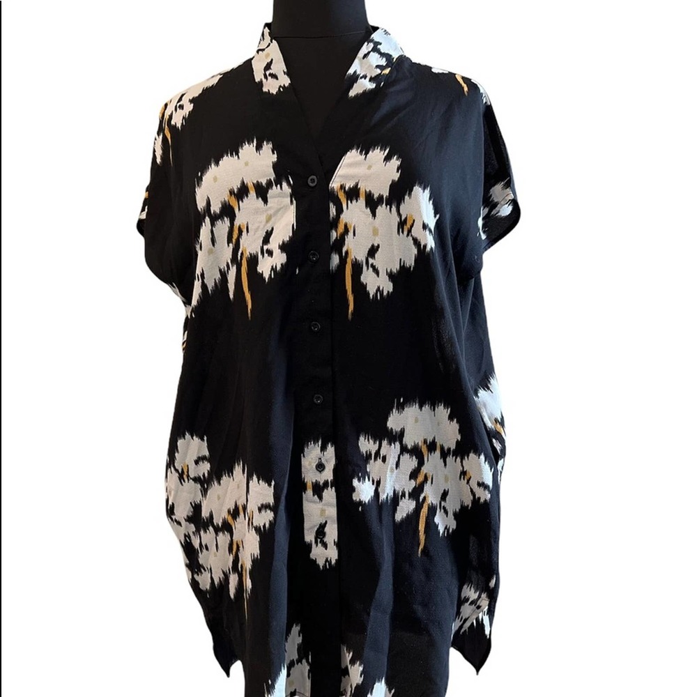 SHEIN Womens Plus Size Black Blouse